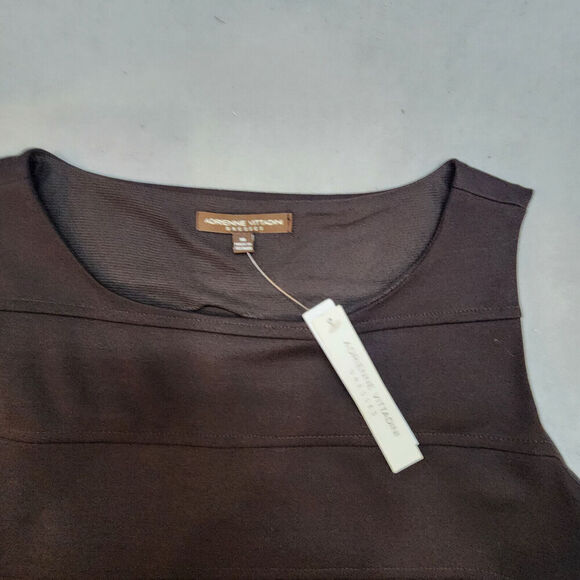 Adrienne Vittadini Flirtation Women's Sleeveless Stretch Midi Dress Black SZ 10 - Picture 4 of 10